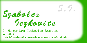 szabolcs iczkovits business card